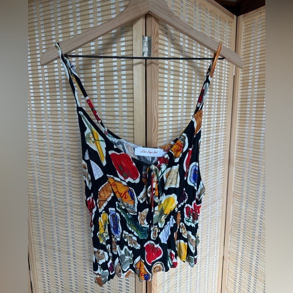 Lisa Says Gah Tops - Lisa Says Gah Italian Summer Printed Cami